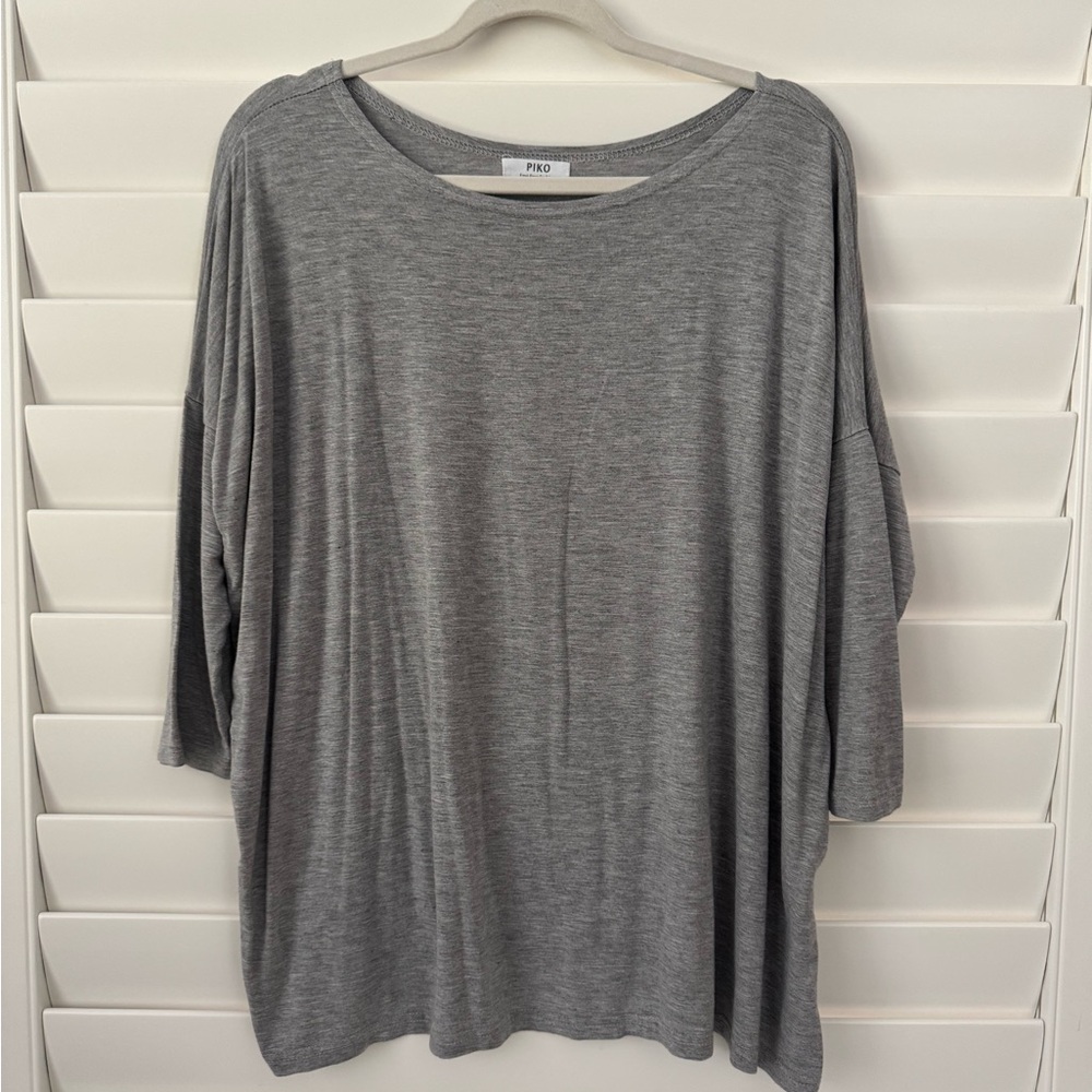 Piko 1988 Heather Gray Long Sleeve Tee